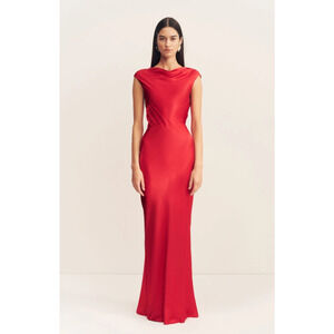 Shona Joy Tatum Cowl Back Maxi Dress in Red